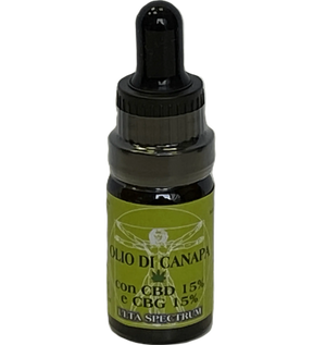 Olio di canapa FULL SPECTRUM con CBD15% e CBG15% 